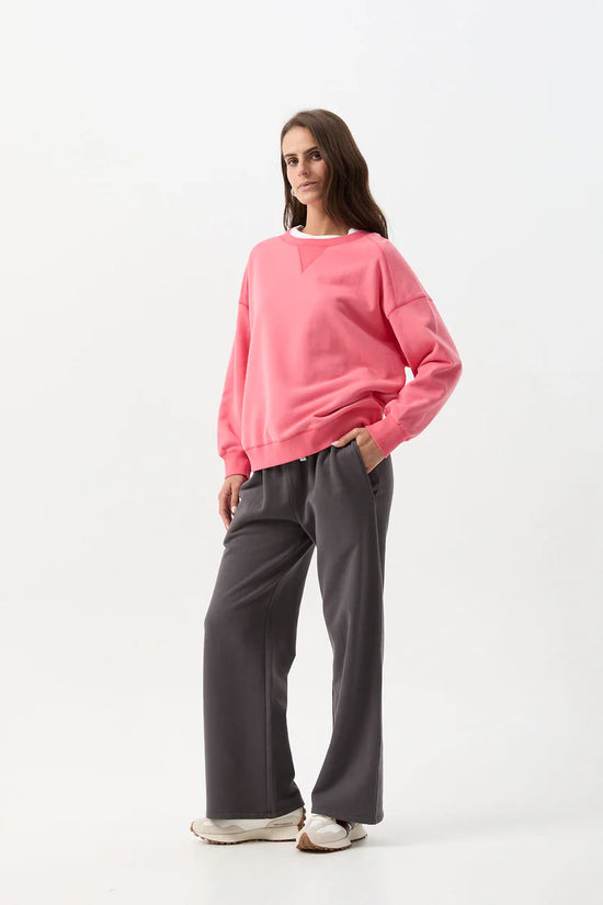 Oversized Panel Sweater | Coral