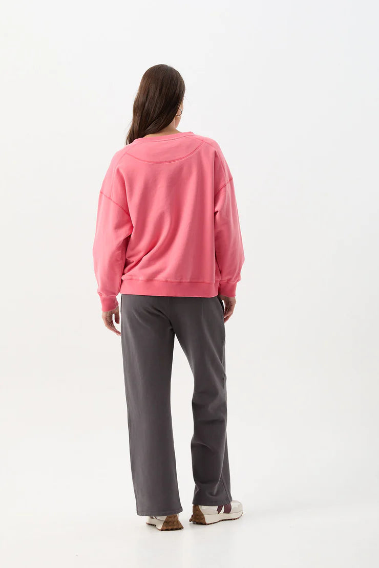 Oversized Panel Sweater | Coral