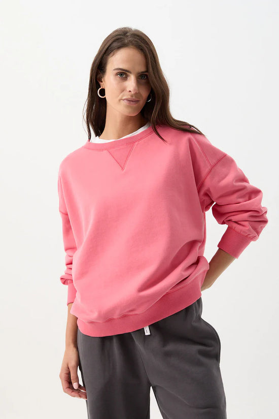 Oversized Panel Sweater | Coral