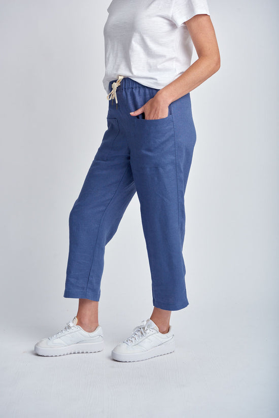 Casual Linen Pant | Denim