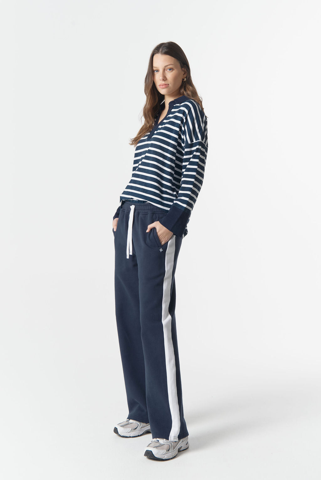 Stripe Trackie | Parisian Navy