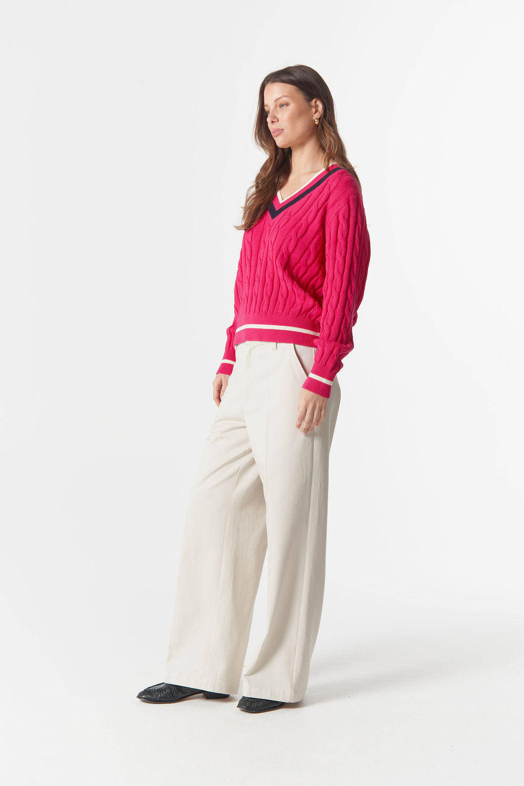 Cheeky Deep V Knit | Flamboyant