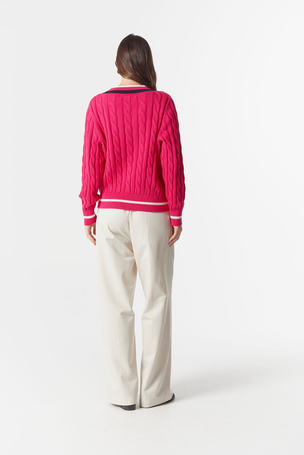 Cheeky Deep V Knit | Flamboyant