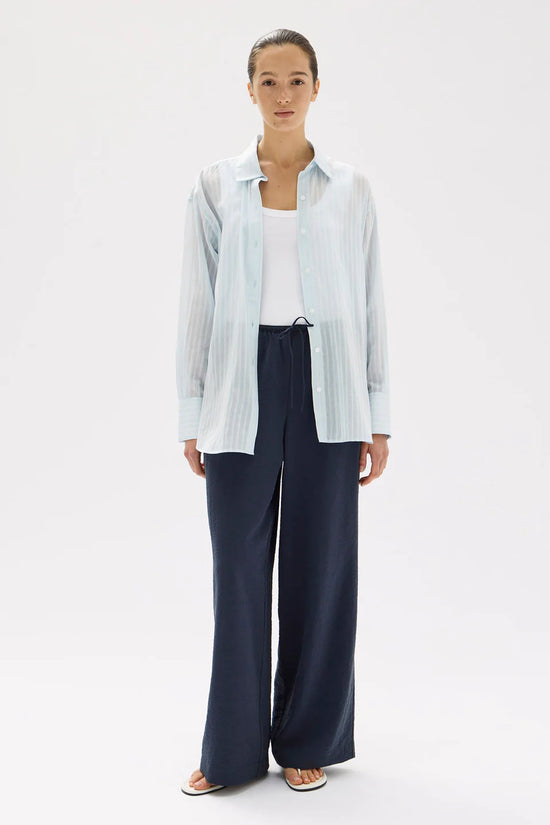 Cammy Stripe Shirt | Blue Haze / White