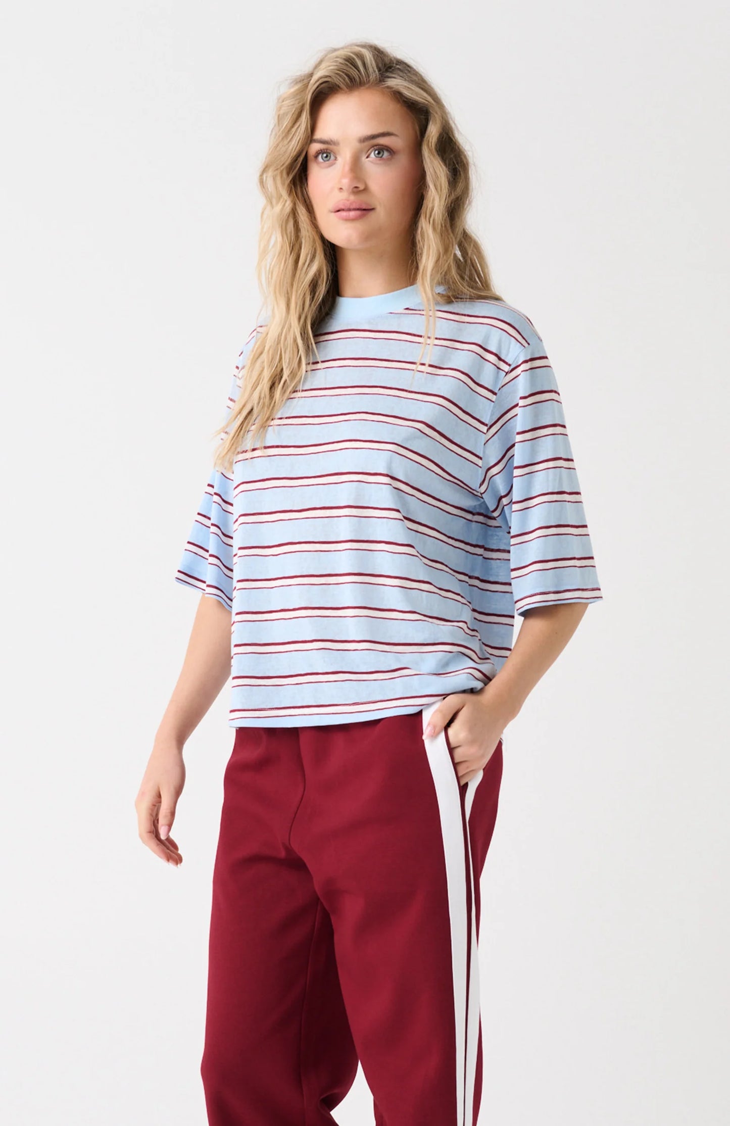 Hallie Tee | Ice Berry Stripe