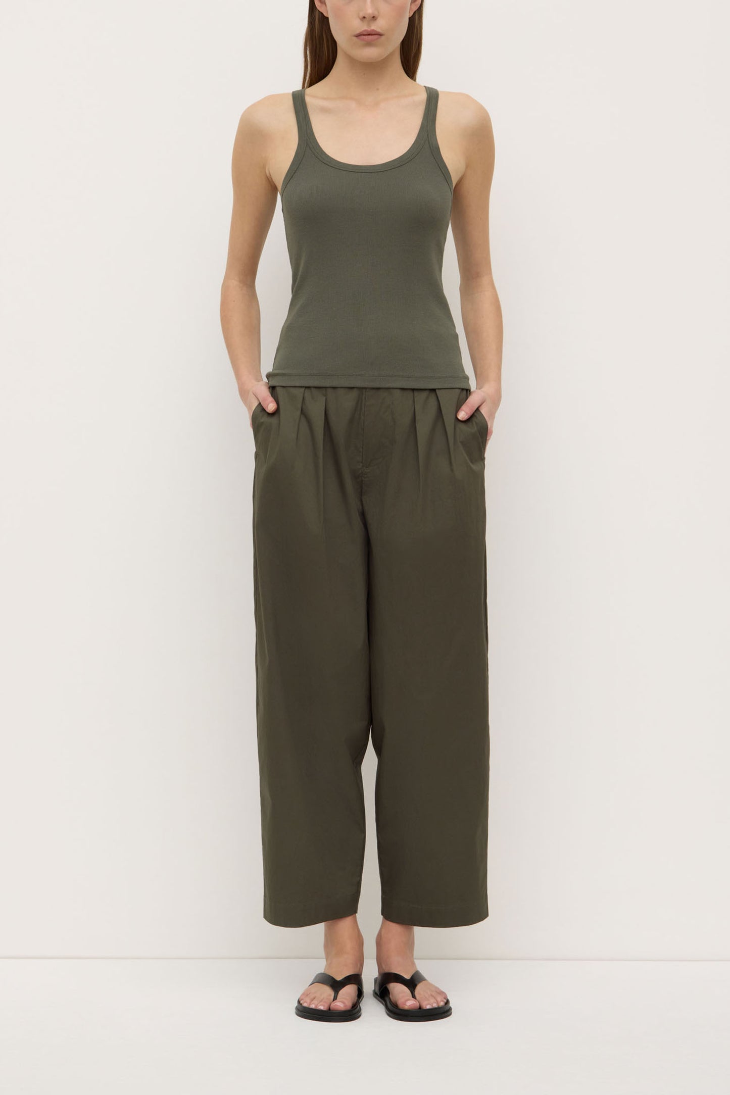 Charlie Rib Tank | Moss
