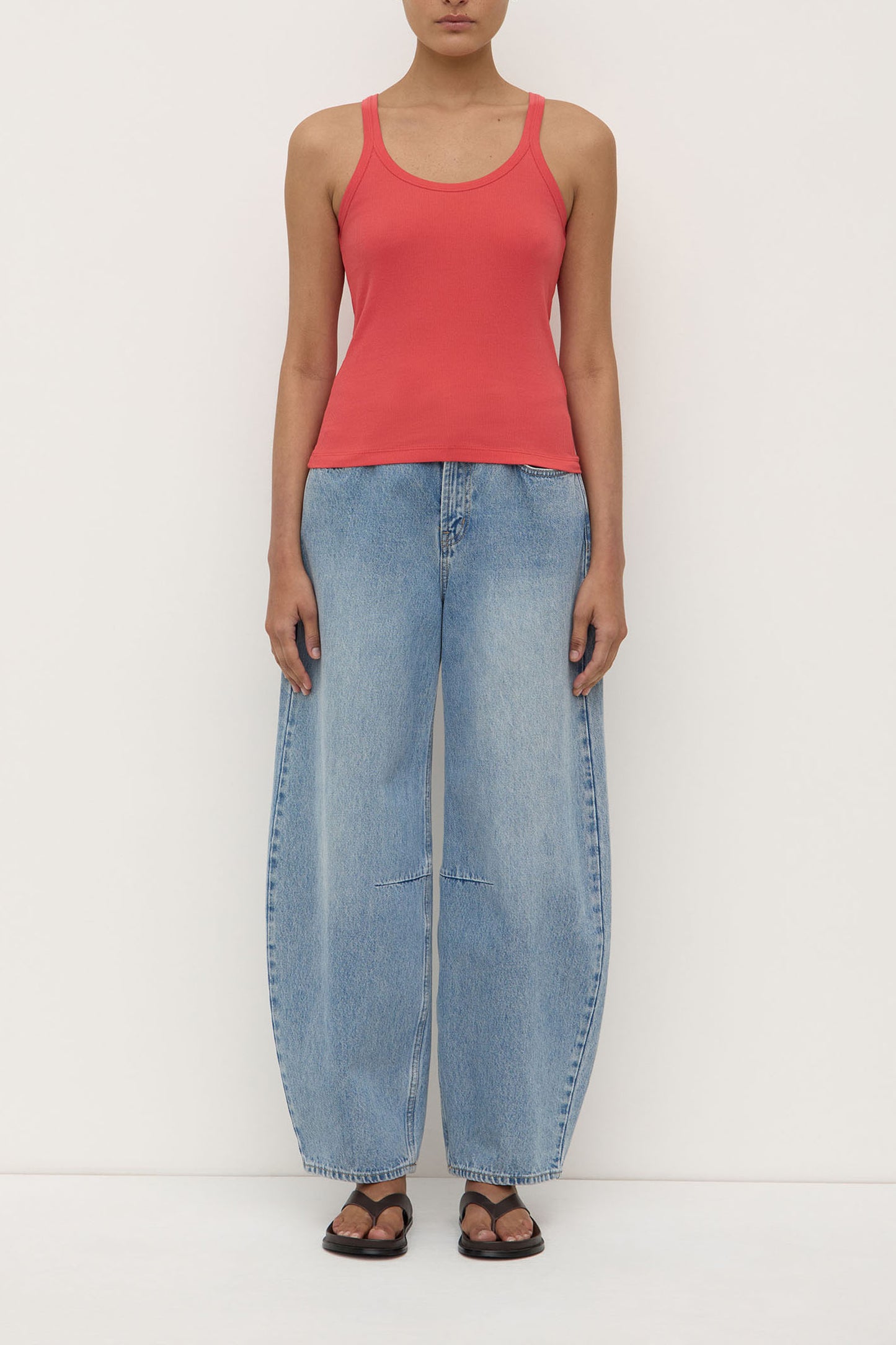 Charlie Rib Tank | Washed Chilli