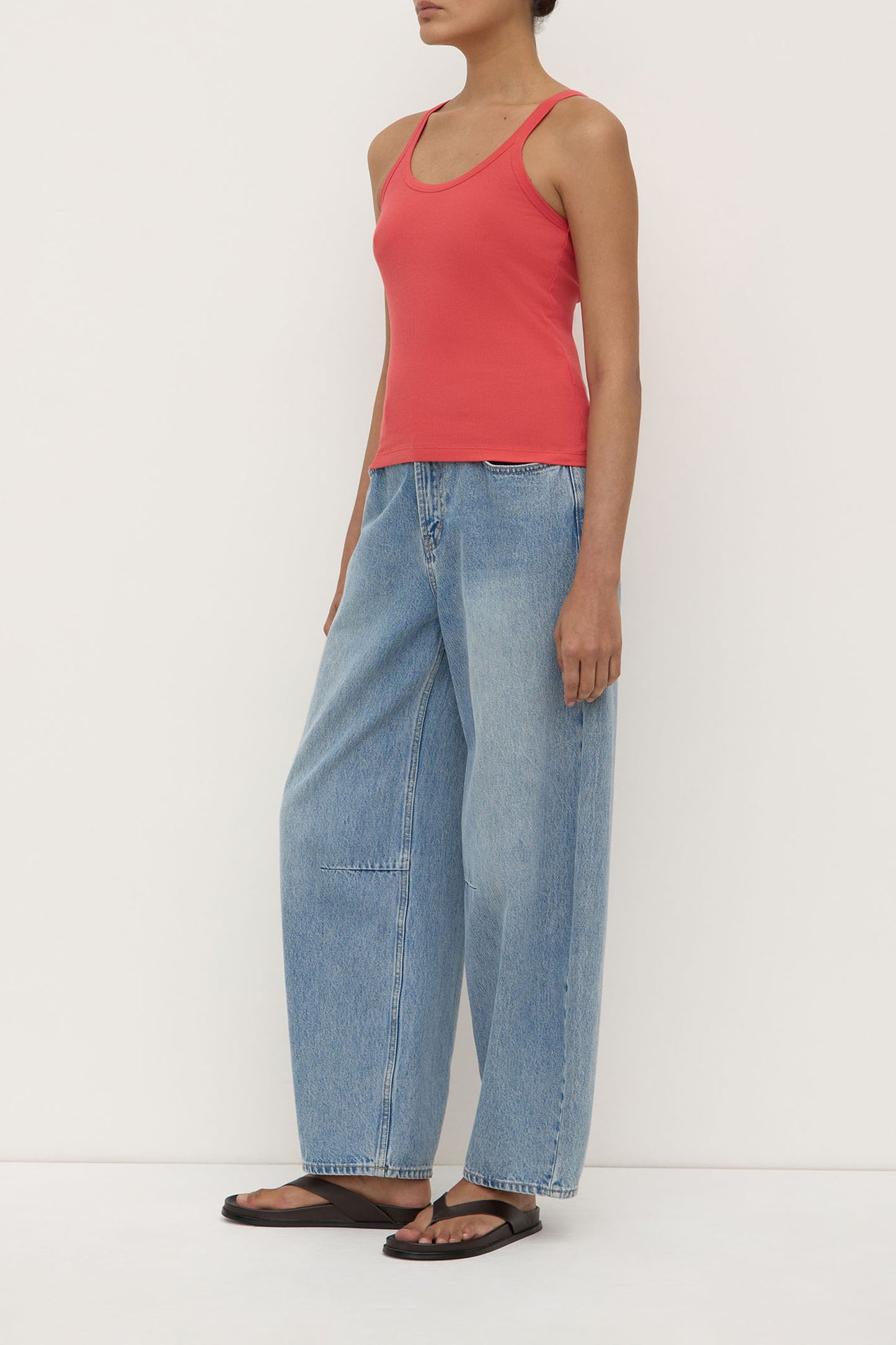 Charlie Rib Tank | Washed Chilli