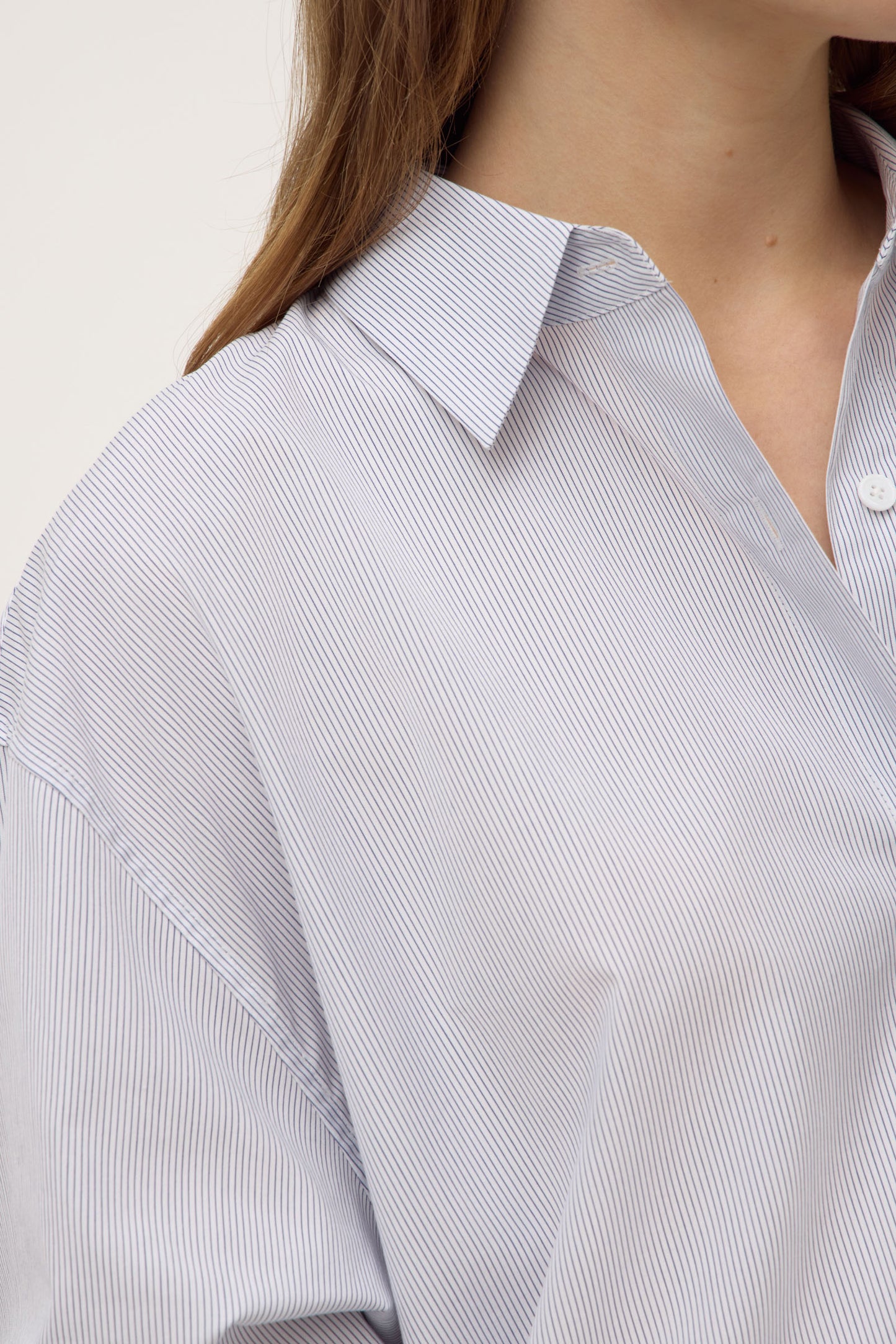 Cora Stripe Shirt Dress | White/ Navy Stripe