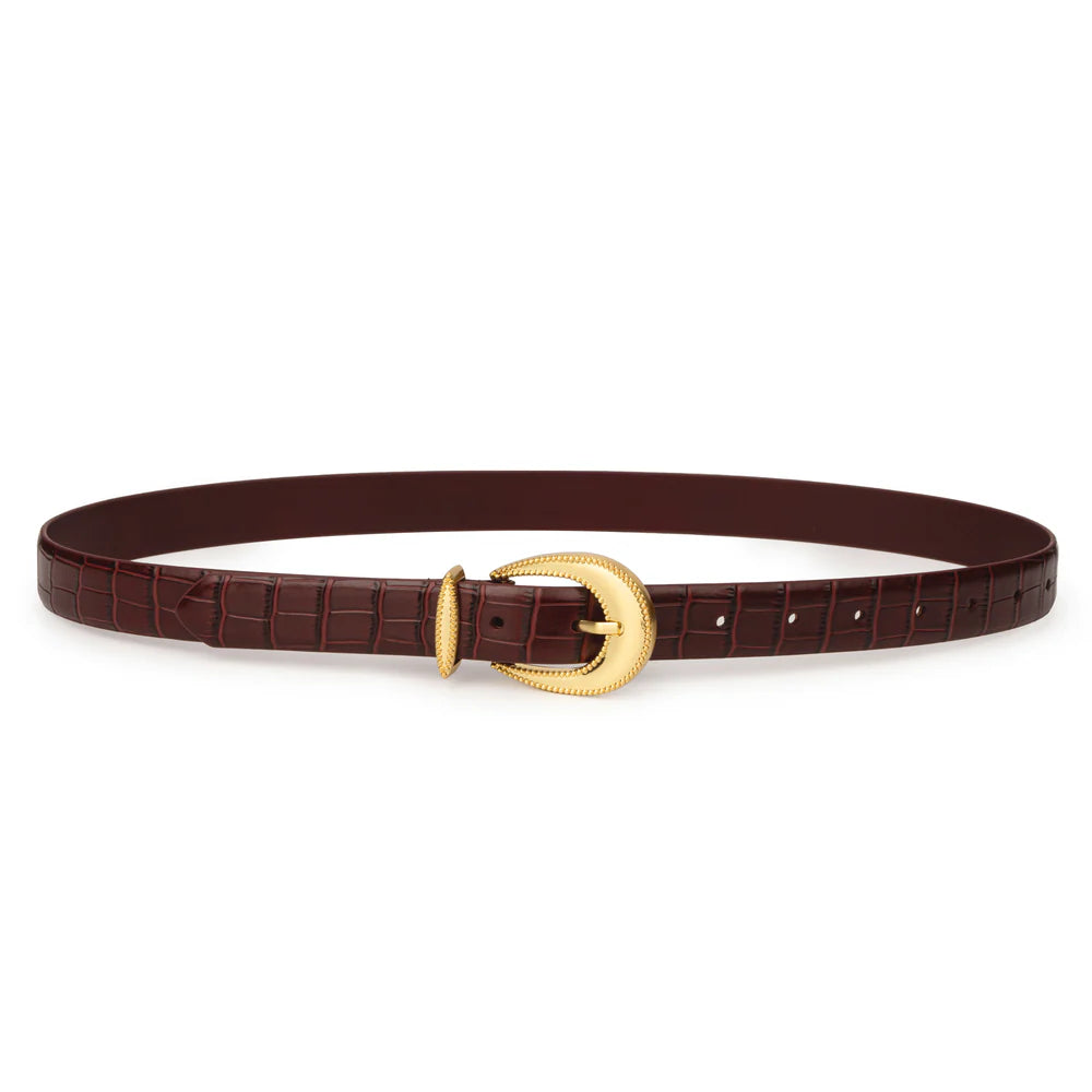 Mazara Belt | Cranberry Croc