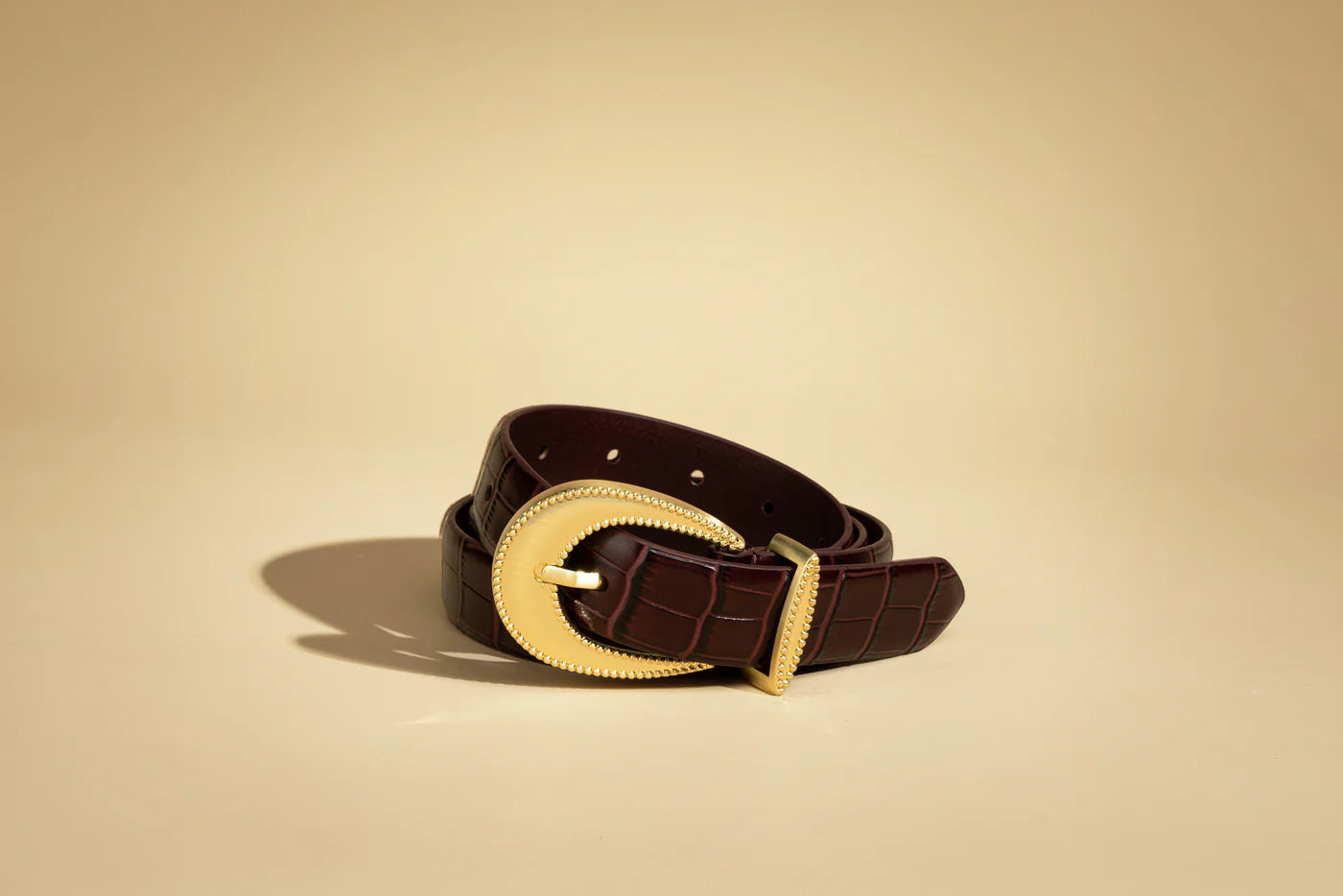 Mazara Belt | Cranberry Croc