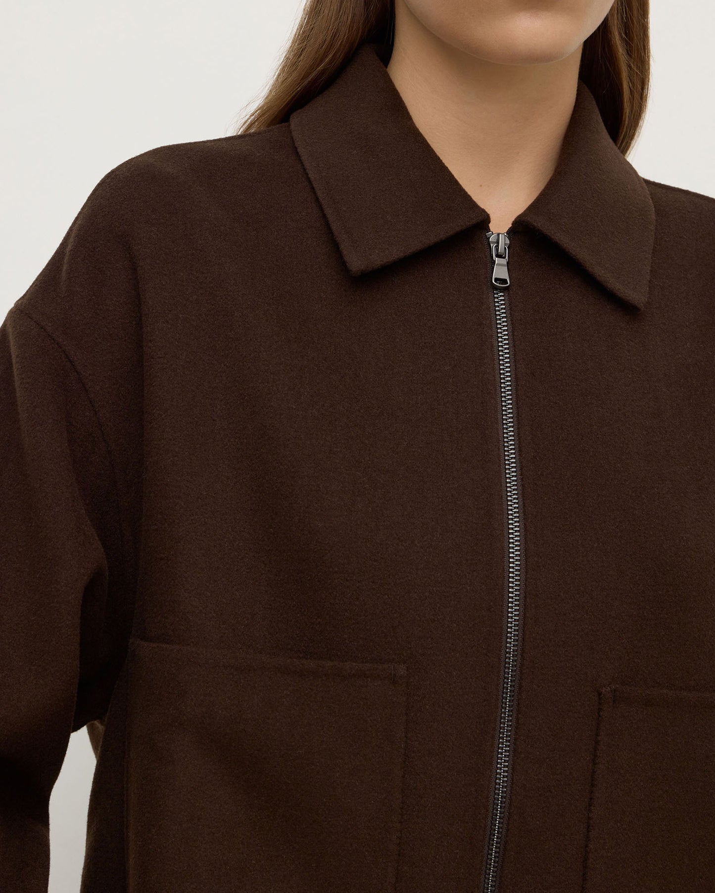 Dallas Wool Jacket | Dark Choc