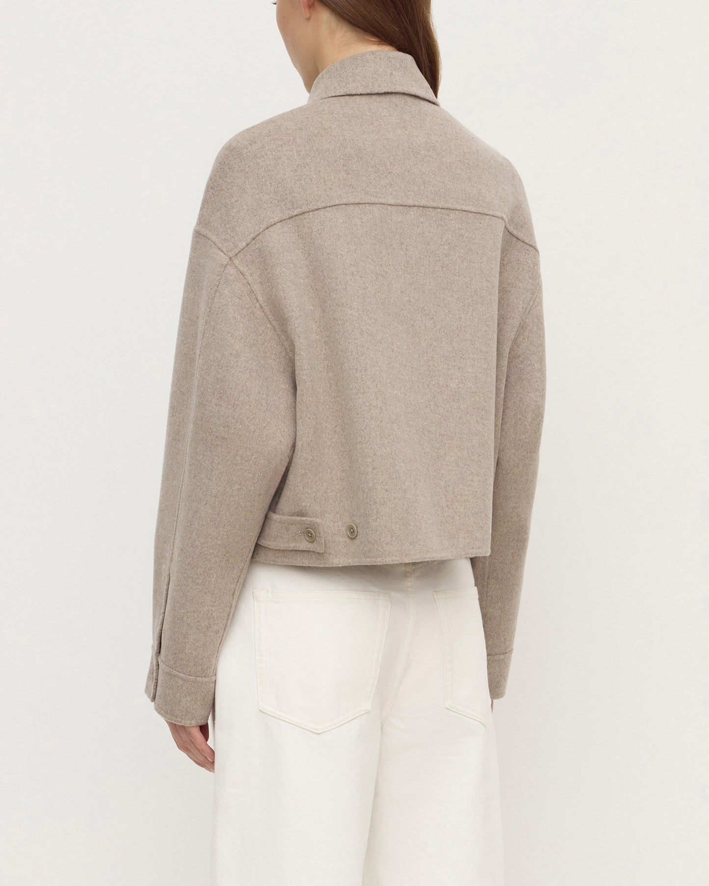 Dallas Wool Jacket | Pebble