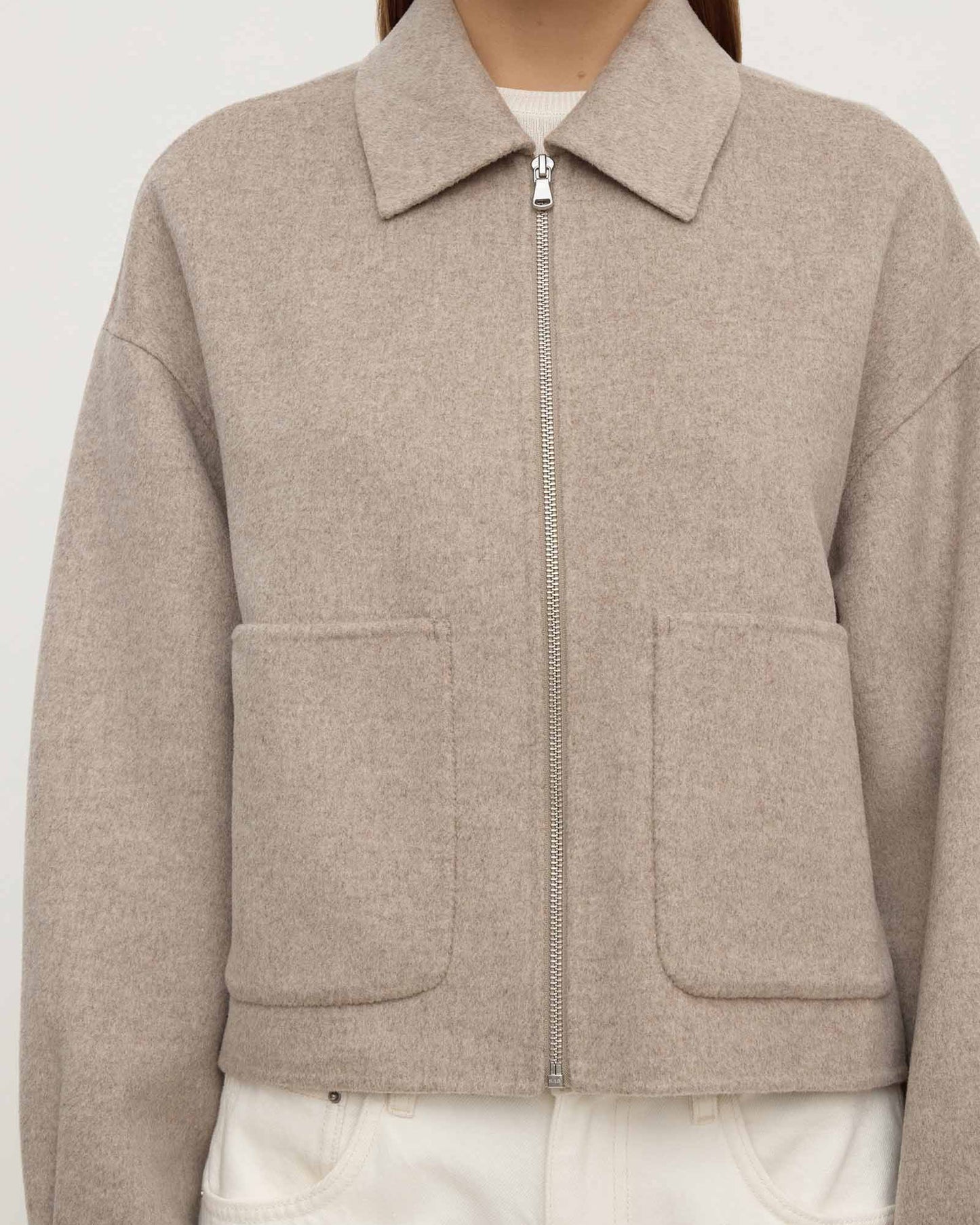 Dallas Wool Jacket | Pebble