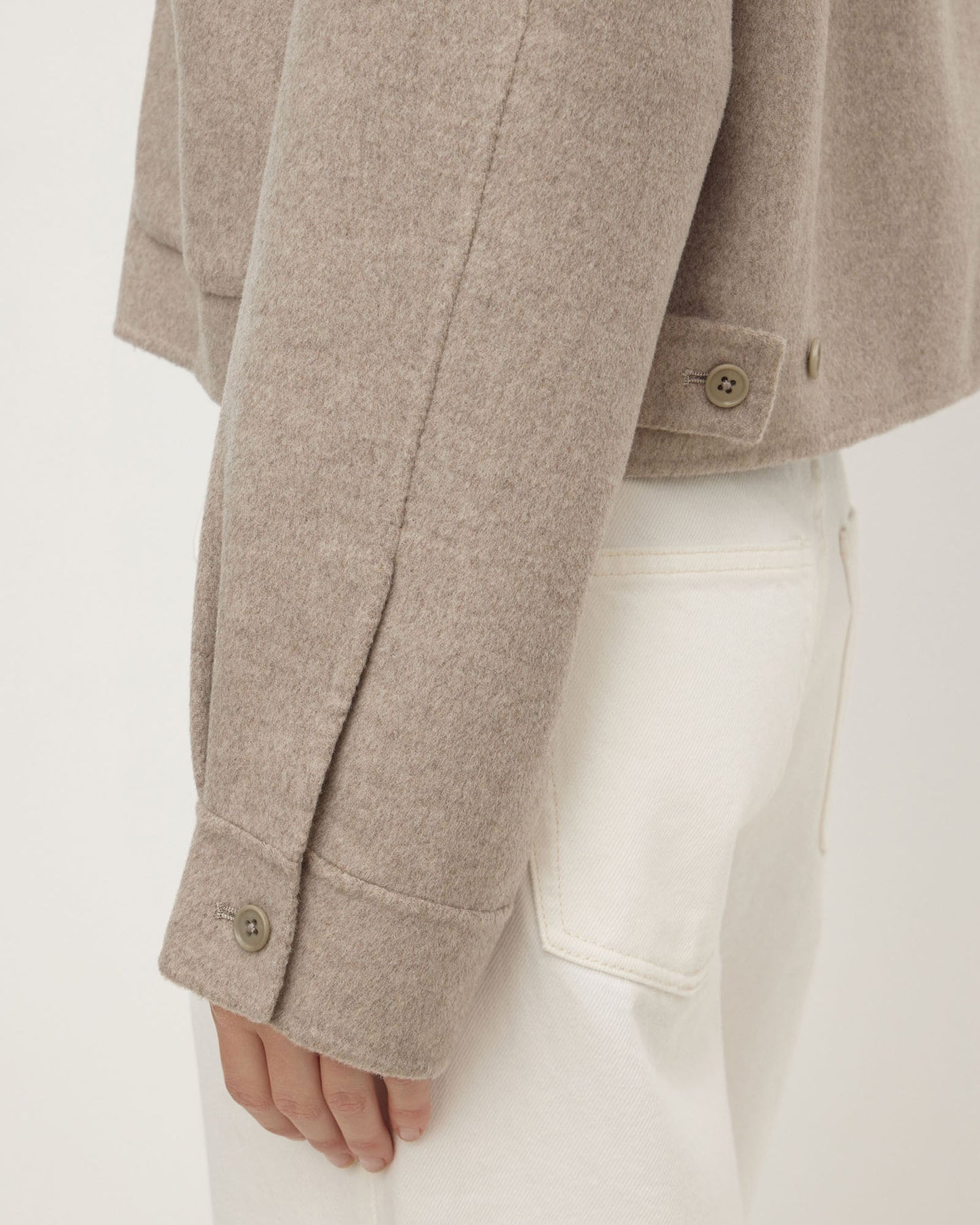 Dallas Wool Jacket | Pebble