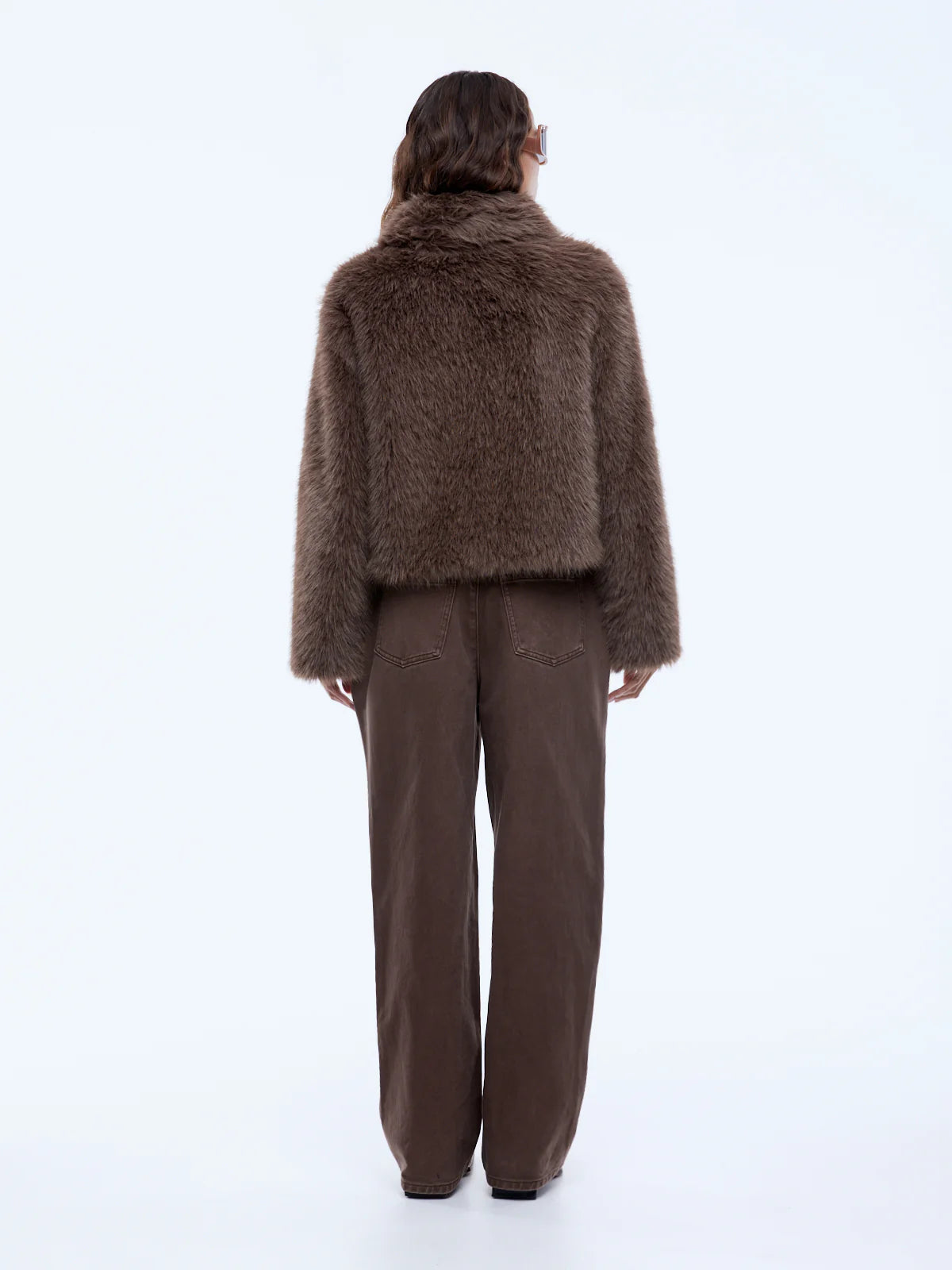 Charlie Faux Fur Jacket | Ash Brown