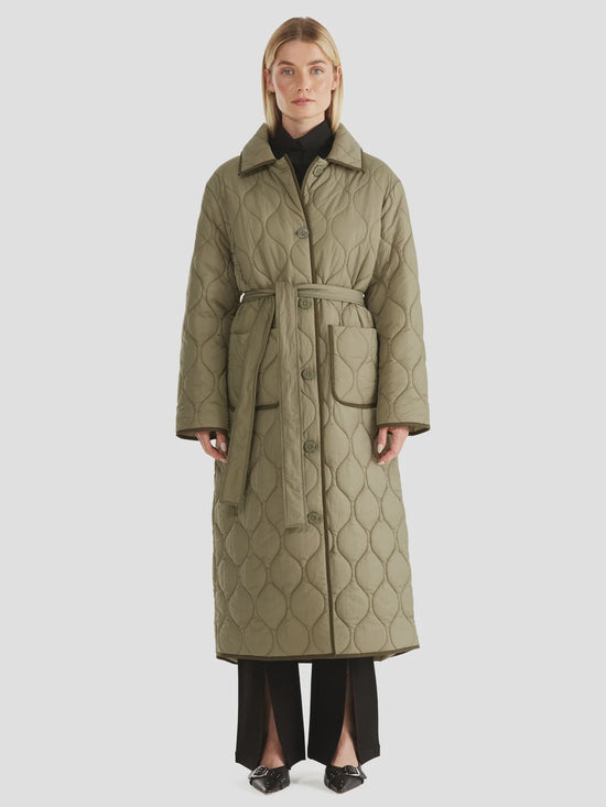 Louise Quilted Puffer Jacket | Hunter Green