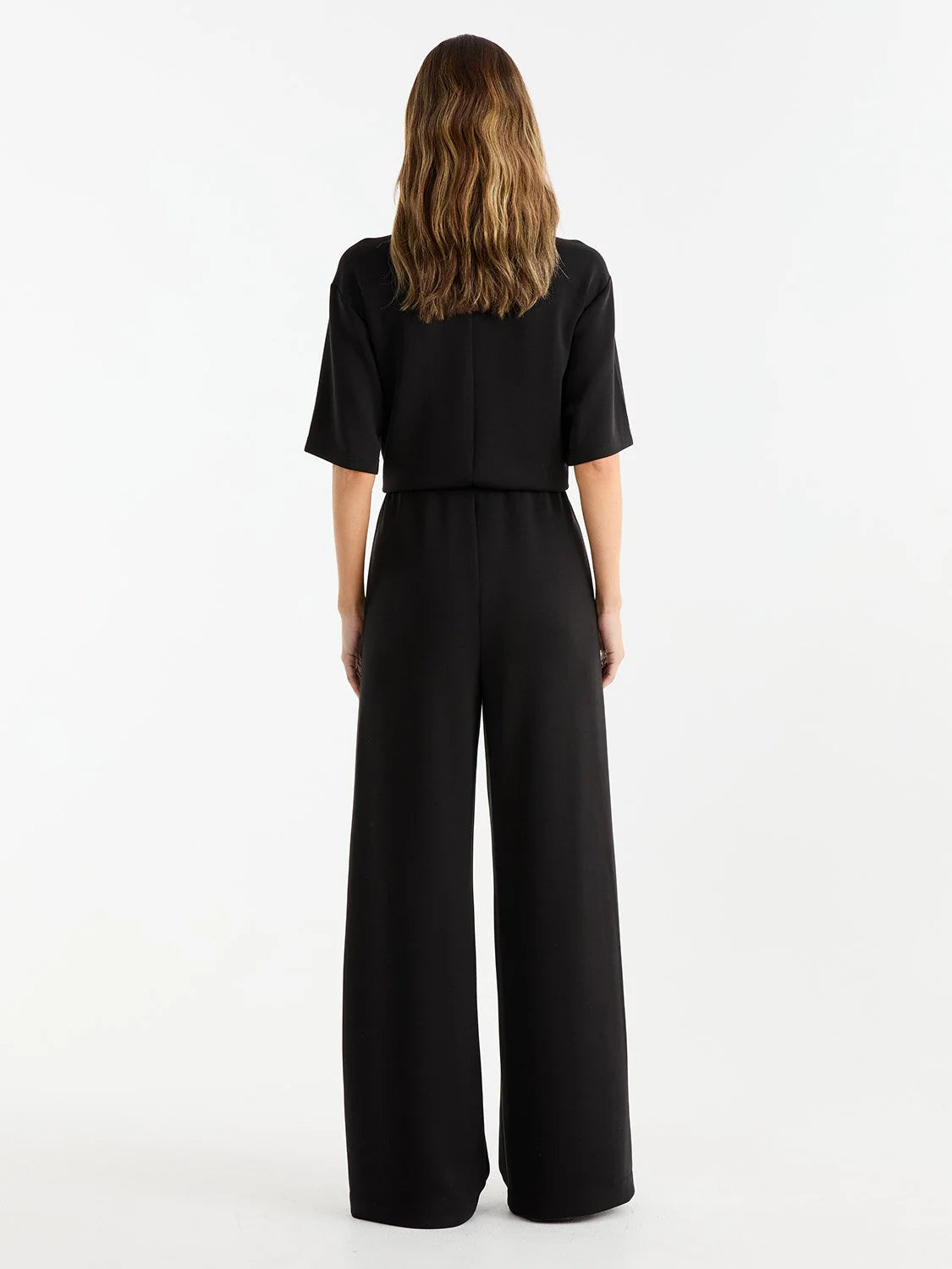 Alessa Relaxed Soft Jersey Pant | Black