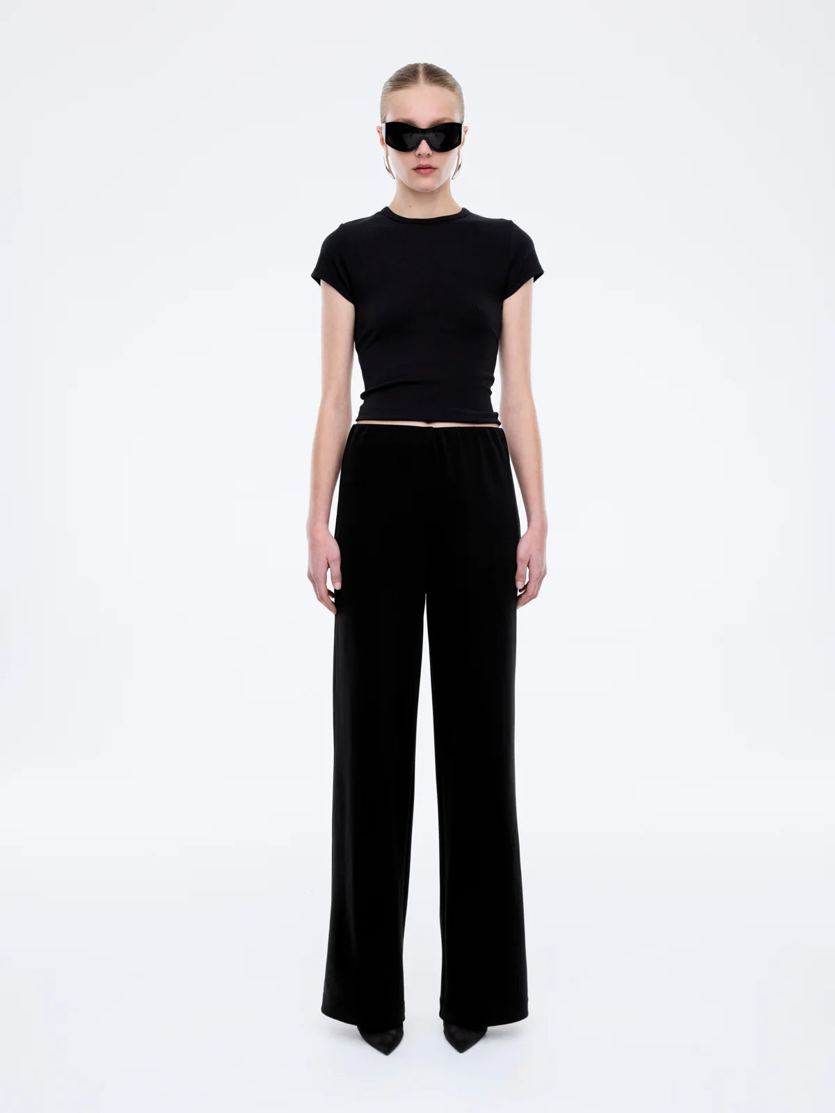 Alessa Relaxed Soft Jersey Pant | Black