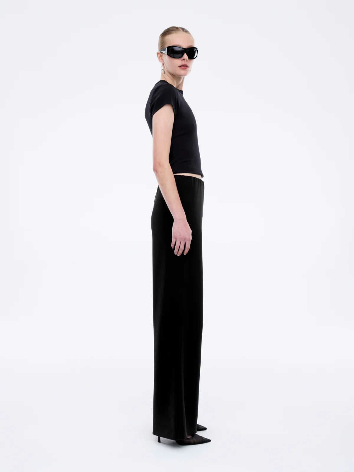 Alessa Relaxed Soft Jersey Pant | Black
