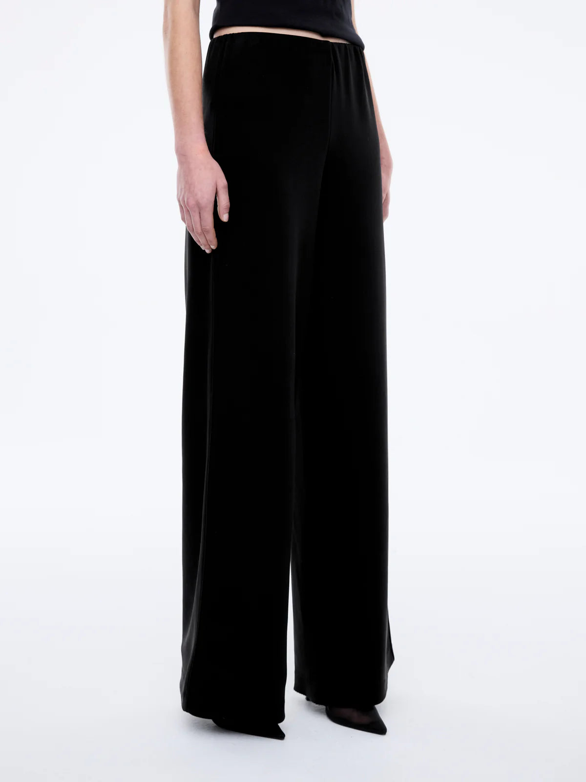 Alessa Relaxed Soft Jersey Pant | Black