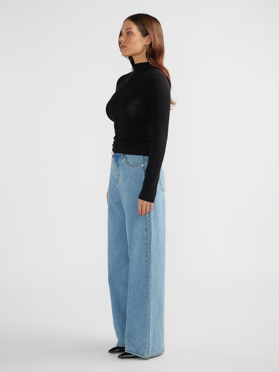 Skye Long Sleeve Top | Black