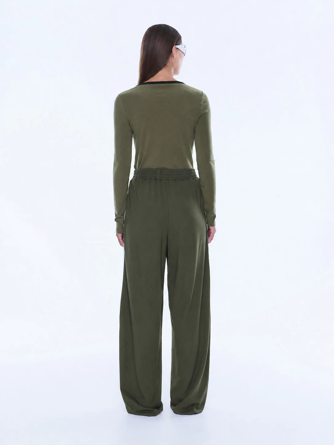 Valentina Stripe Pant | Olive