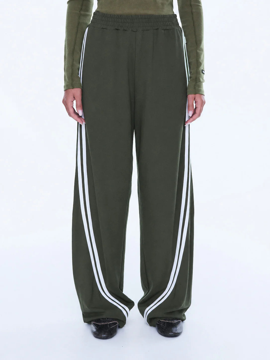 Valentina Stripe Pant | Olive