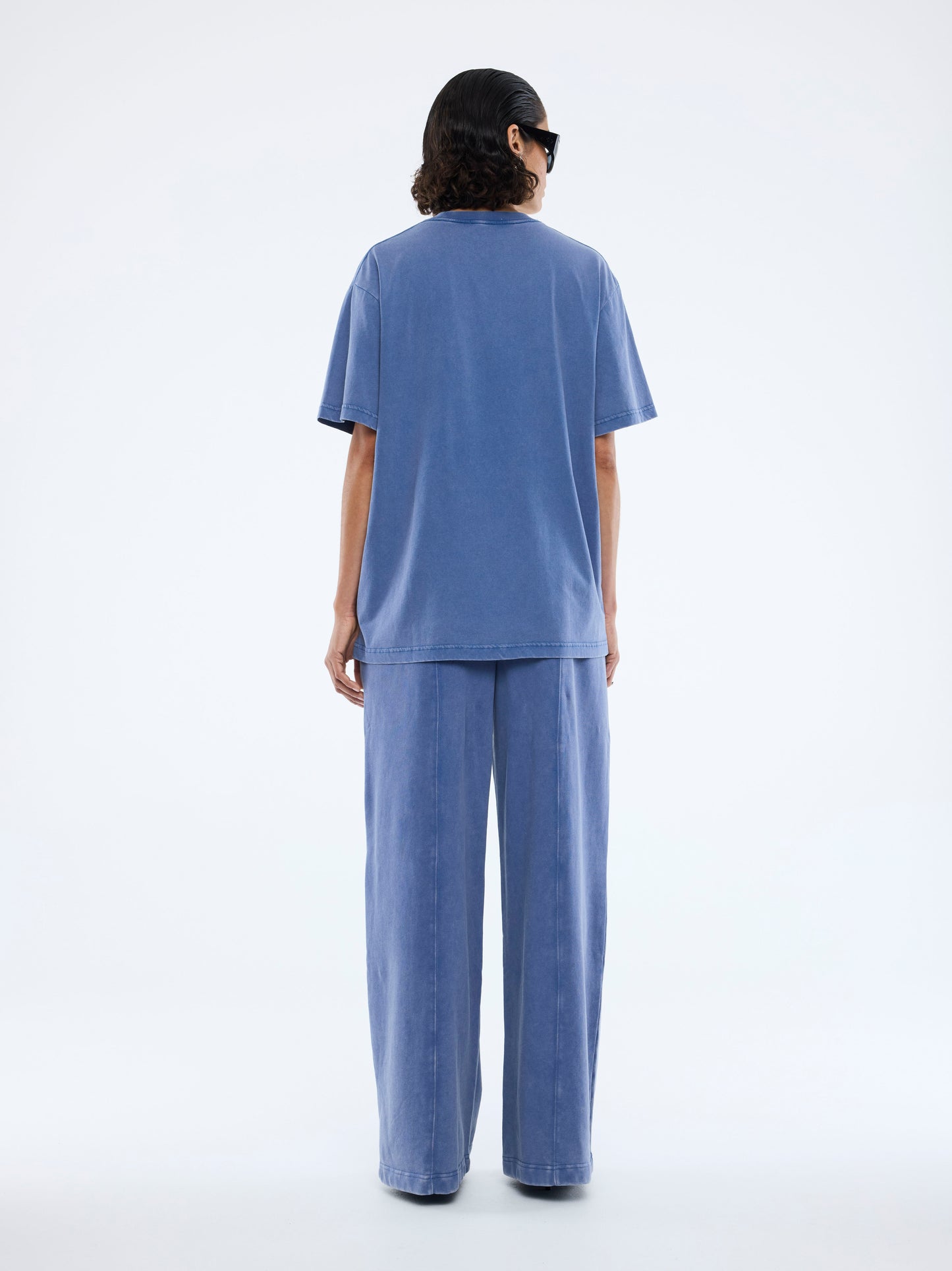 Jessie Oversized Tee Varsity | Washed Indigo