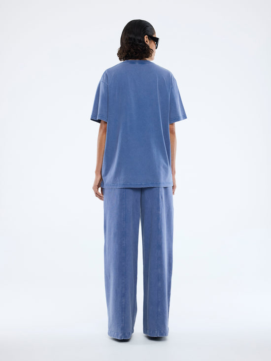 Jessie Oversized Tee Varsity | Washed Indigo