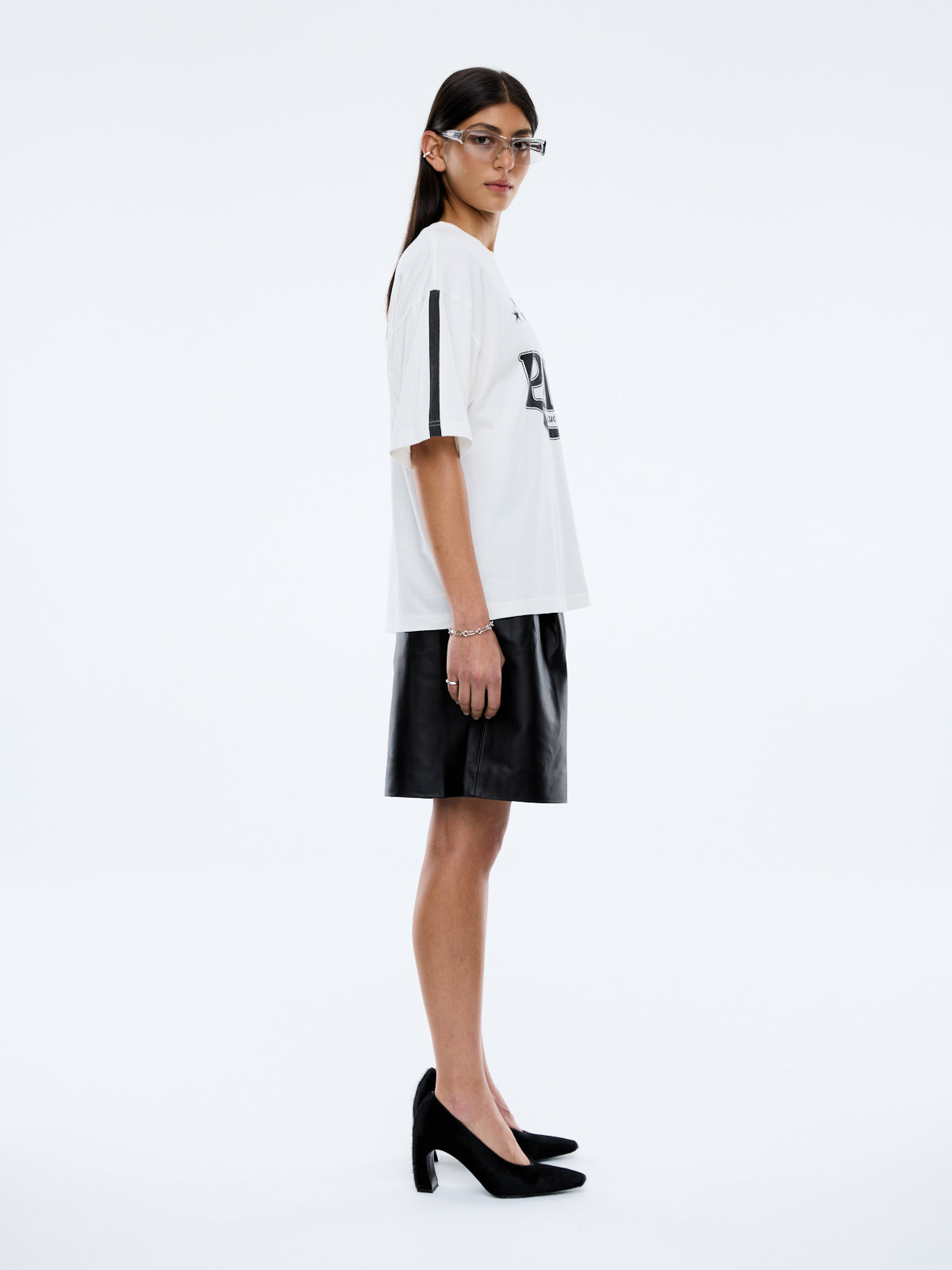 Racing Pelly Swoop Tee | Vintage White