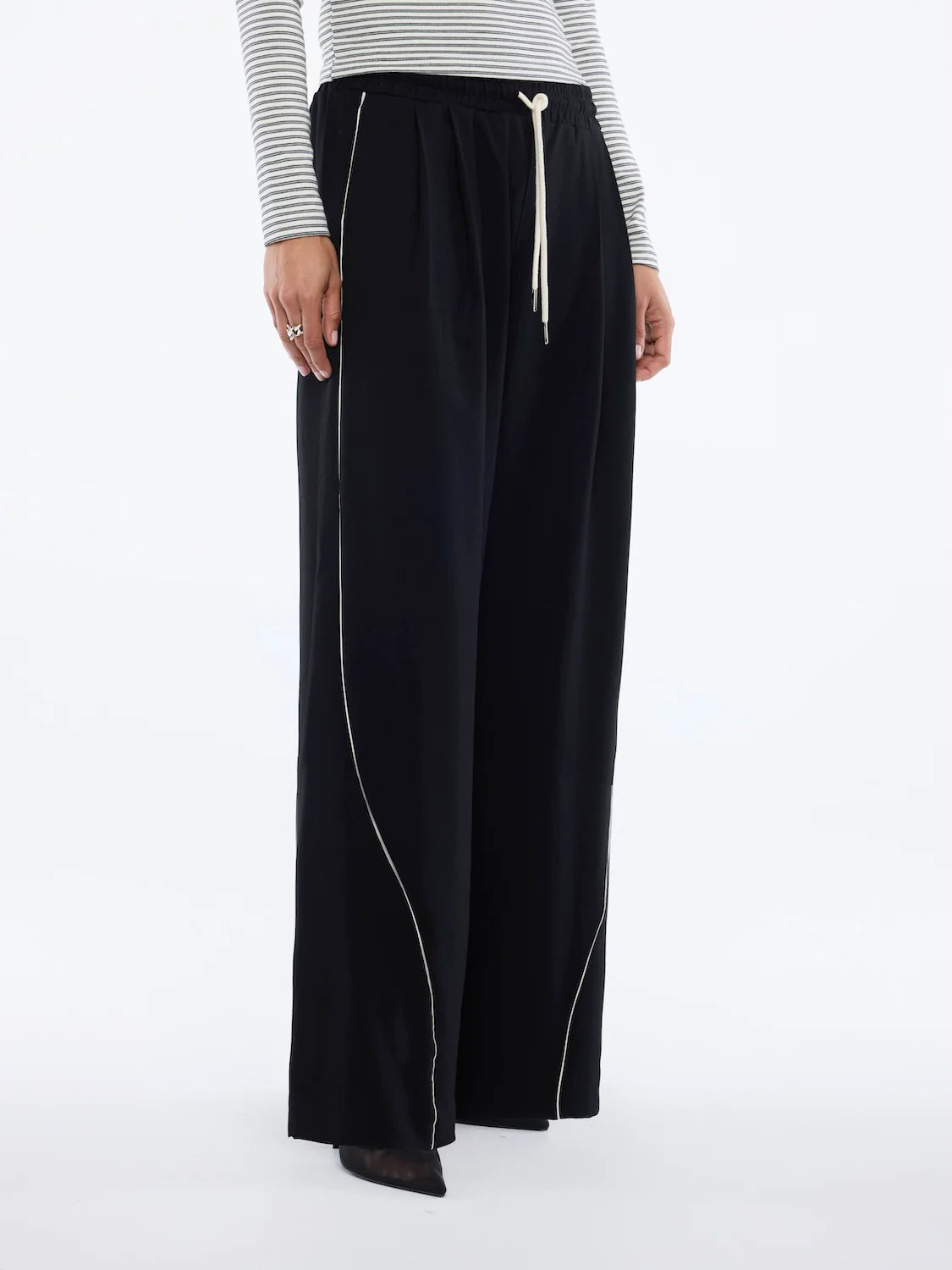 Bowie Wide Leg Pant | Black