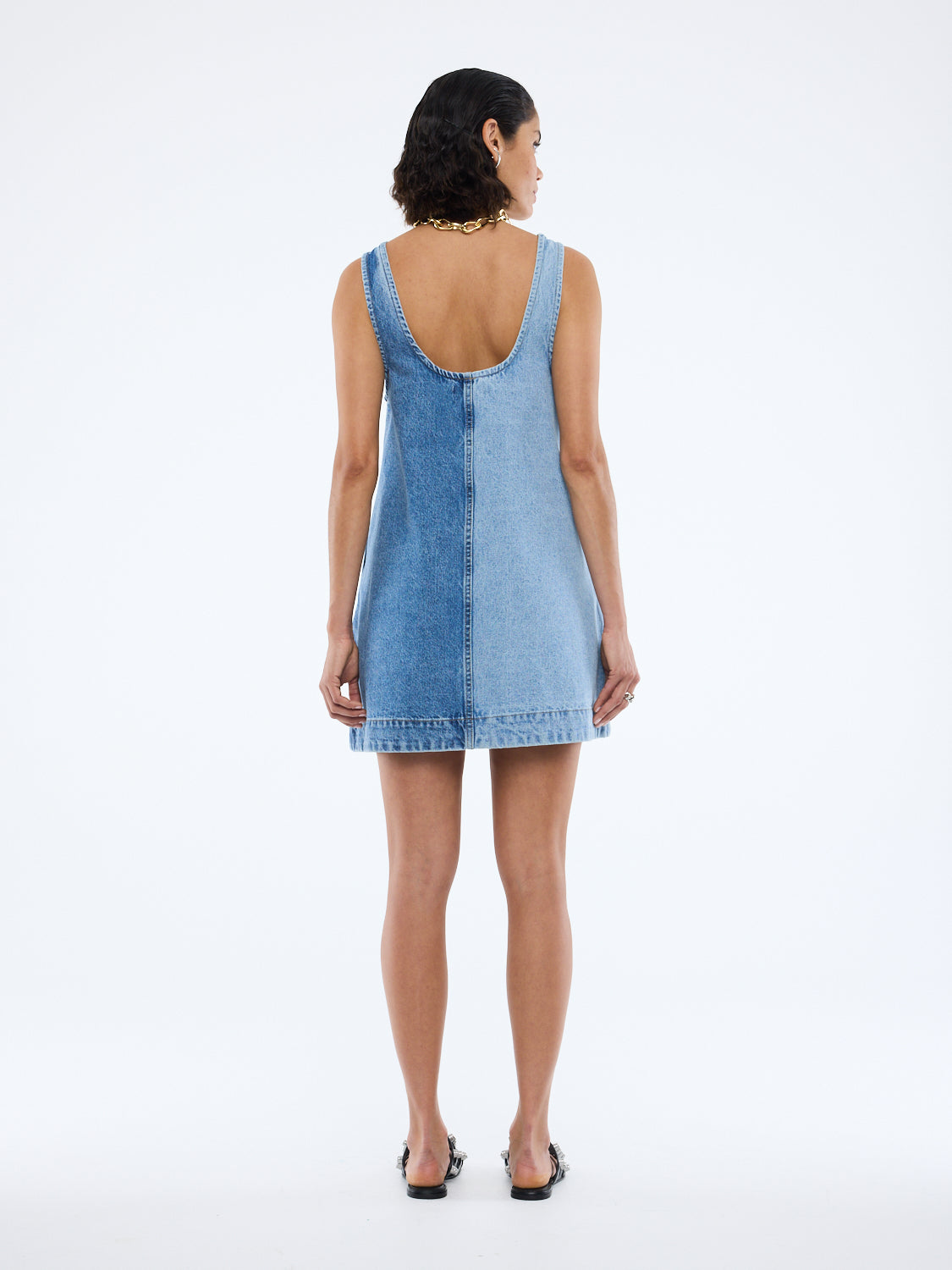 Lia Spliced Denim Dress | Indigo Splice