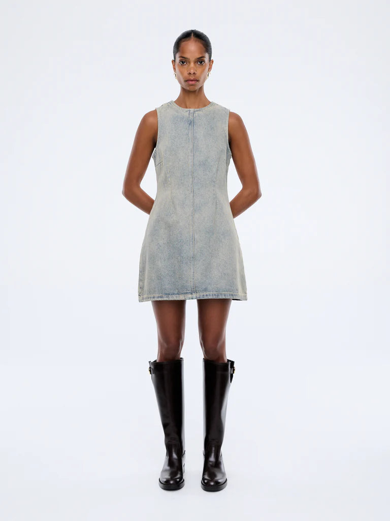 Gracie Denim Dress | Peach Wash