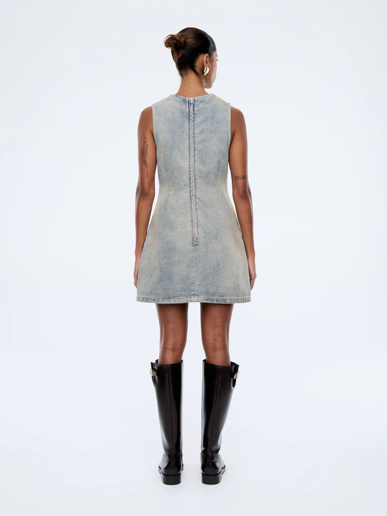 Gracie Denim Dress | Peach Wash