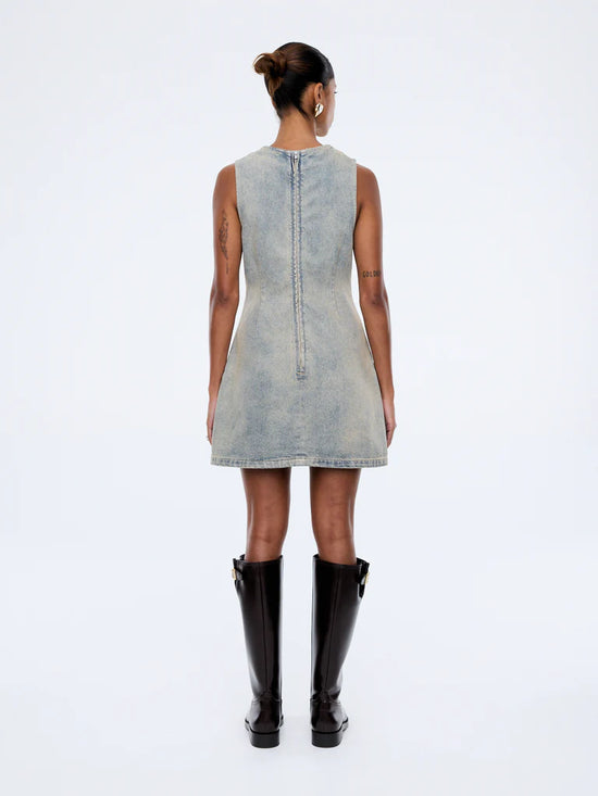 Gracie Denim Dress | Peach Wash