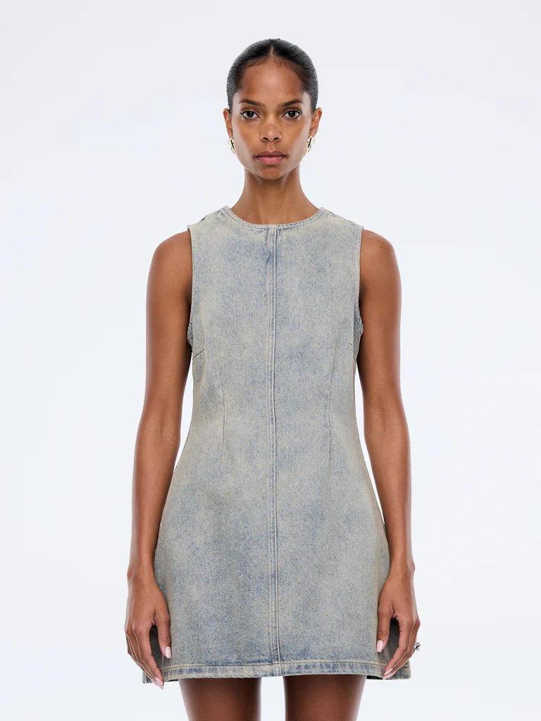 Gracie Denim Dress | Peach Wash