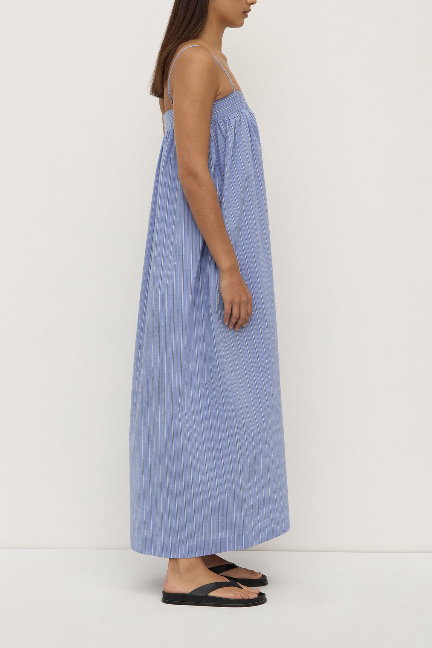 Erina Stripe Maxi Dress | Blue/ White Stripe