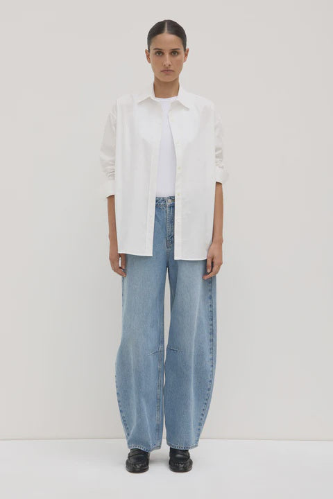Marigold Poplin Long Sleeve Shirt | White