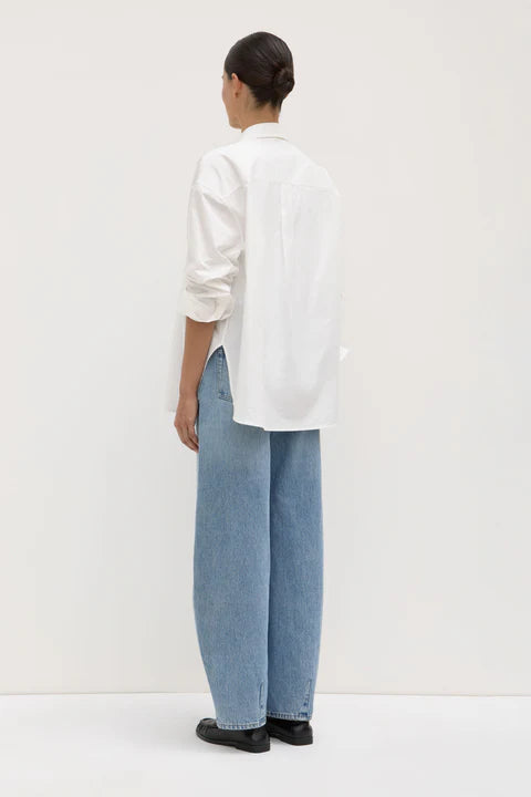 Marigold Poplin Long Sleeve Shirt | White