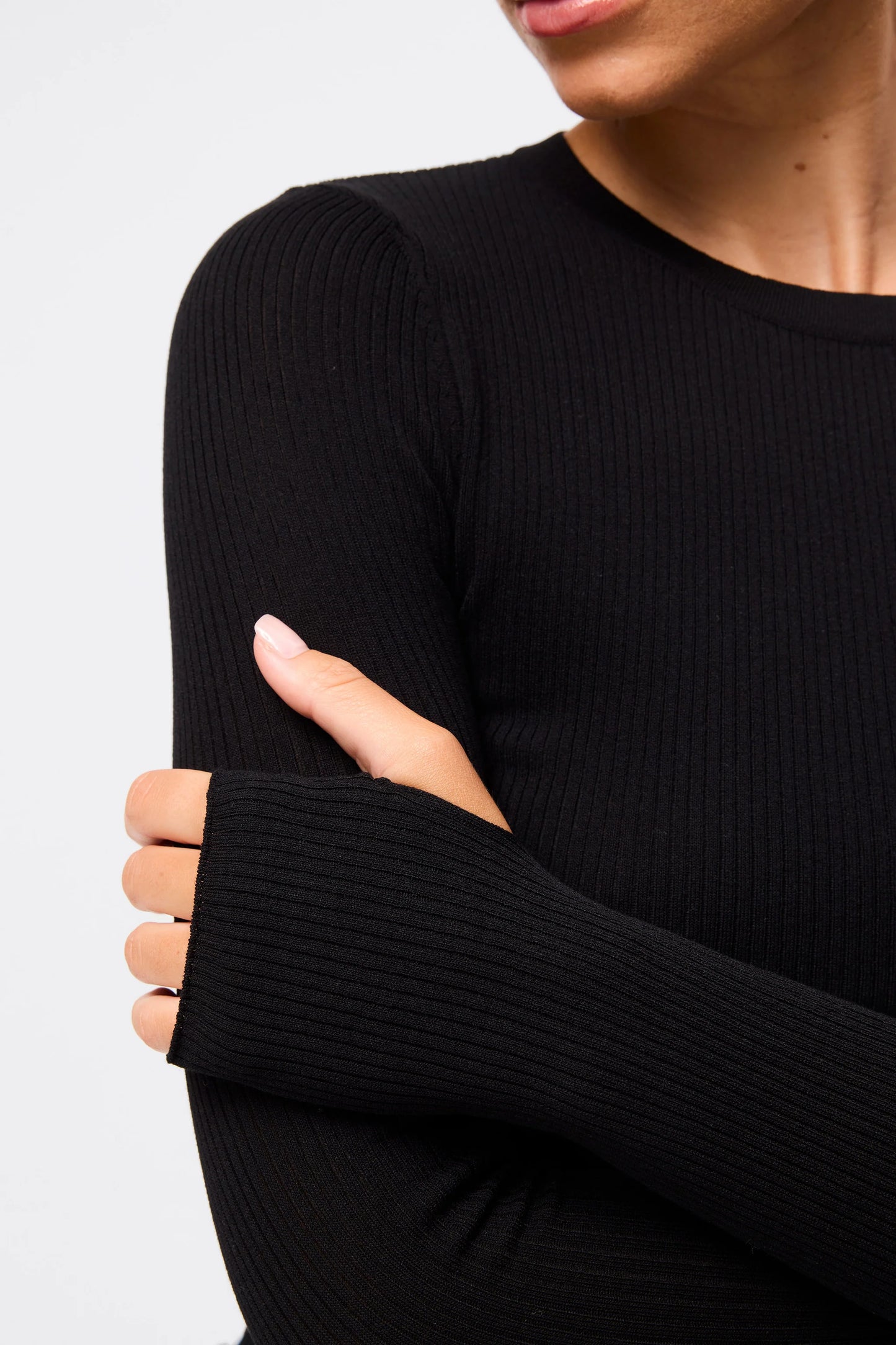 Fine Line Knit | Black