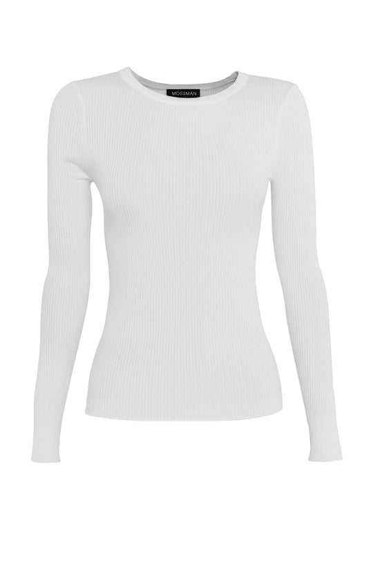 Fine Line Knit | White