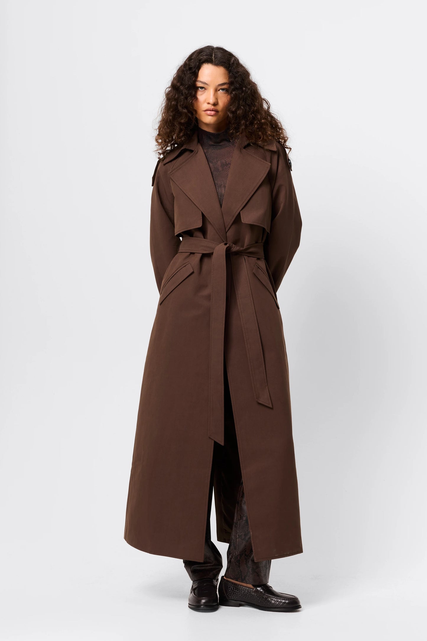 Franklin Trench Coat | Chocolate