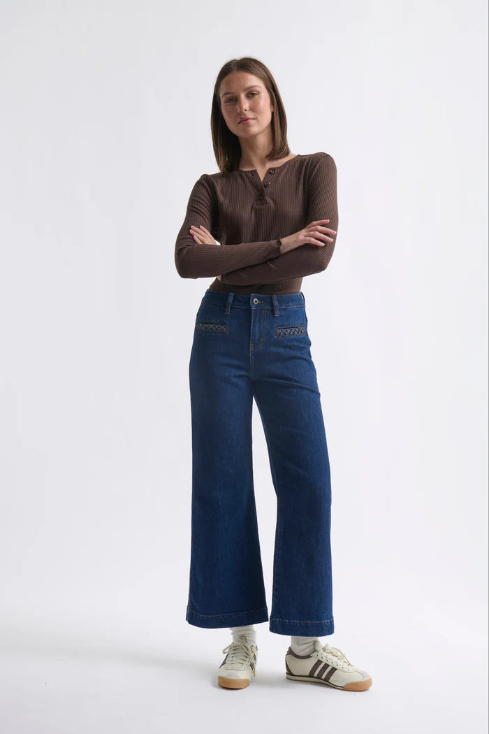 Freya Jean Plait Pocket | Palisade Blue