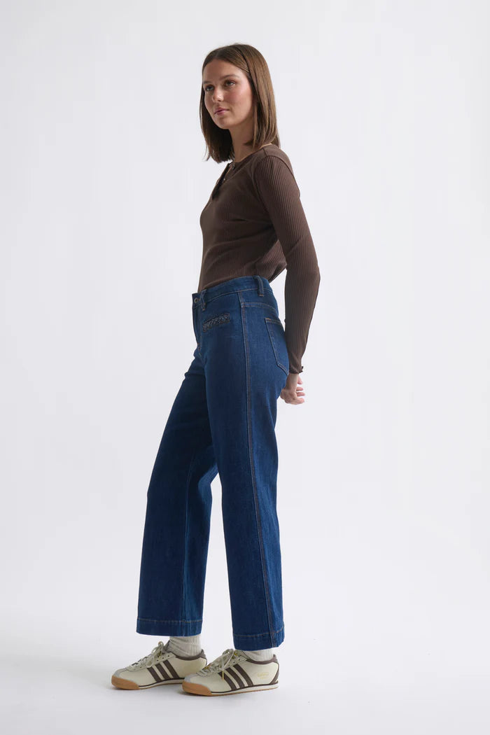 Freya Jean Plait Pocket | Palisade Blue