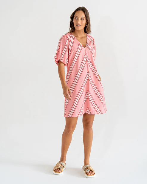 Geneva Mini Dress | Candy Stripe