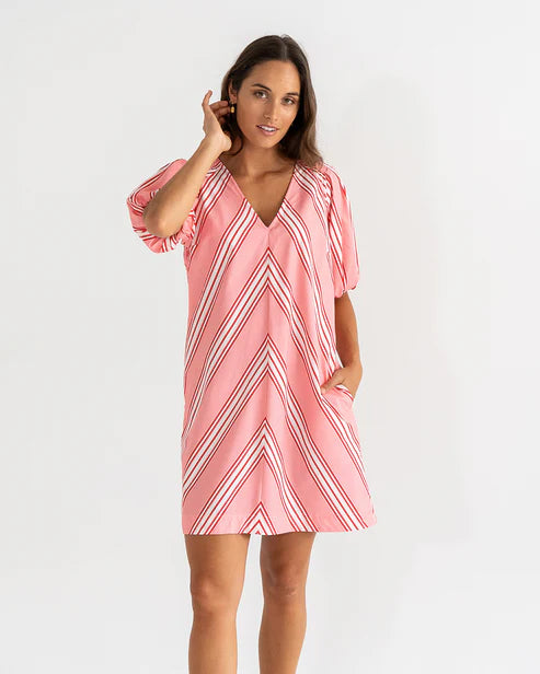 Geneva Mini Dress | Candy Stripe