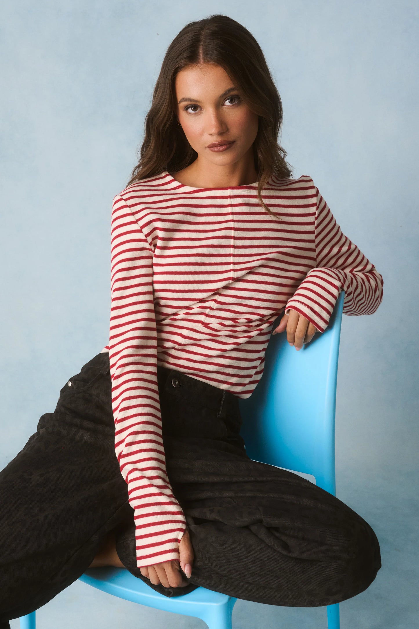 Aspyn Top | Ruby Stripe