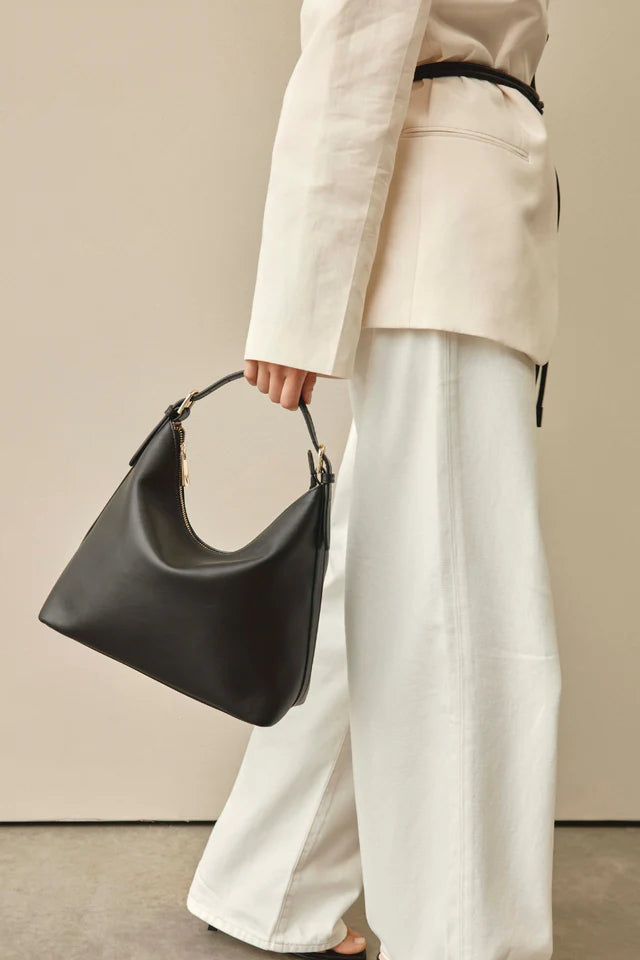 Harper Leather Hobo Bag | Black