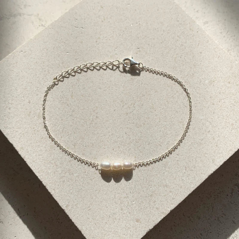 Mini Pearl Bracelet | Silver